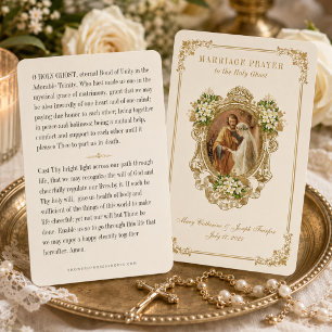Catholic Prayer to the Holy Ghost Wedding Place Card