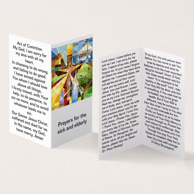 Catholic prayers for the sick and elderly (Inside and Outside)
