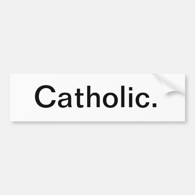 Catholic Pride Bumper Sticker (Front)