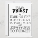 Catholic PRIEST Appreciation Thank you Gift Card<br><div class="desc">Great quote for a great priest. It is a beautiful trendy design with elegant typography.</div>