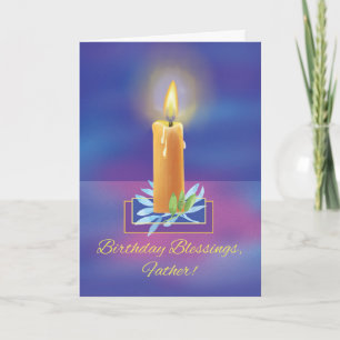 Catholic Priest Birthday Blessings with Shining Card