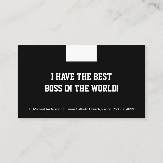 Catholic Priest Black Clergy Collar Religious Busi Business Card (Front)