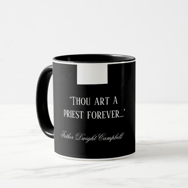 Catholic Priest Black Clergy Collar Religious Mug (Front Left)