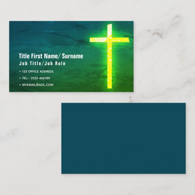 Catholic Priest Church Clergy Contact Business Card (Front/Back)