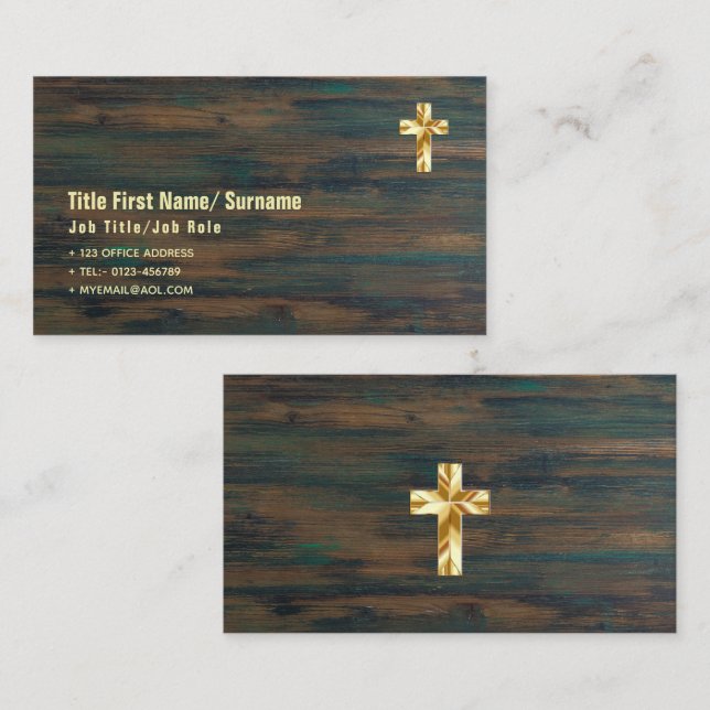 Catholic Priest Church Faith Clergy Christian Business Card (Front/Back)