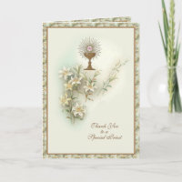 Catholic Priest First Holy Communion Thank You