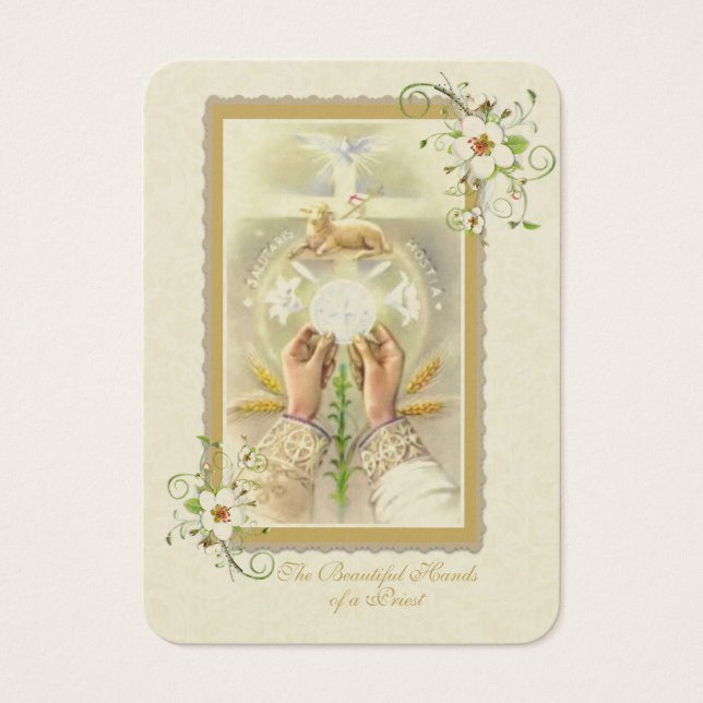 Catholic Priest Hands Ordination Poem (Front)