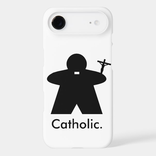 Catholic Priest Meeple iphone case (Back)