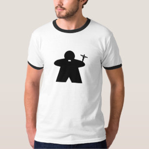 Catholic Priest Meeple men's t shirt