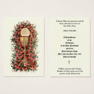 CATHOLIC PRIEST ORDINATION ANNIVERSARY HOLY CARDS