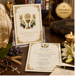 Catholic Priest Ordination Anniversary Invitation