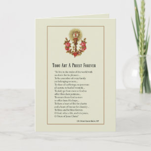 Catholic Priest Ordination Anniversary Religious Card