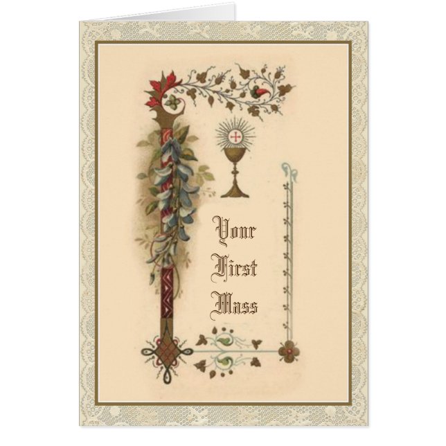 Catholic Priest Ordination First Mass Religious (Front)