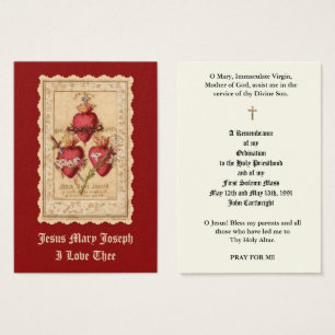 CATHOLIC PRIEST ORDINATION HOLY CARDS