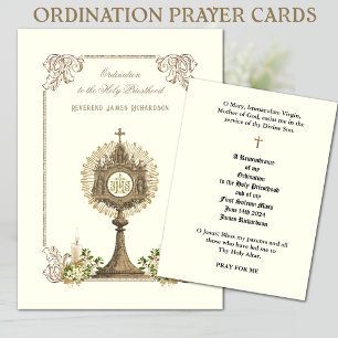 CATHOLIC PRIEST ORDINATION HOLY CARDS