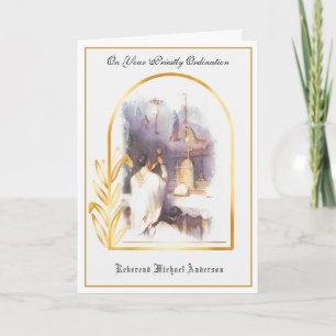Catholic Priest Ordination Religious Jesus  Card