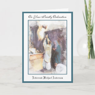 Catholic Priest Ordination Religious Jesus Card