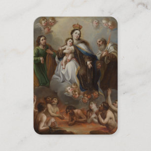 Catholic Purgatory Prayer All Souls Virgin Mary Place Card