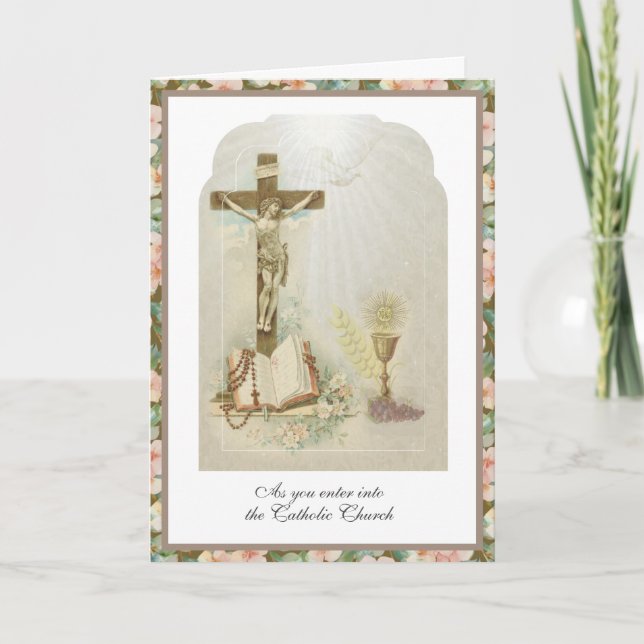 Catholic RCIA Initiation into Faith Church Card (Front)