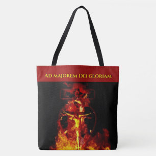 Catholic Religious Holy Trinity Jesus on the Cross Tote Bag