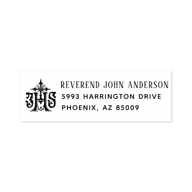 Catholic Religious IHS Christ Symbol Priest Self-inking Stamp (Design)