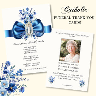 Catholic Religious Mary Sympathy Funeral Thank You Card