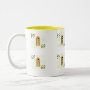 Catholic Religious Mug, Virgen de Guadalupe Two-Tone Coffee Mug
