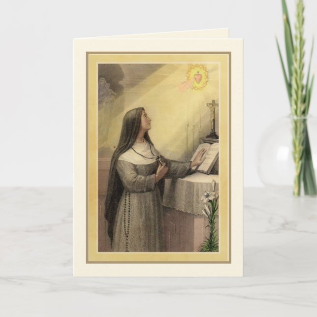Catholic Religious Nun Sacred Heart of Jesus  Card (Front)