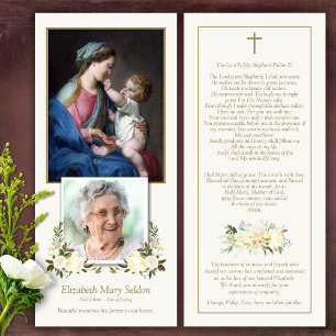 Catholic Religious Photo Funeral Thank You Card