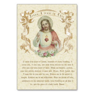 Catholic Religious Sacred Heart Jesus Prayer Card