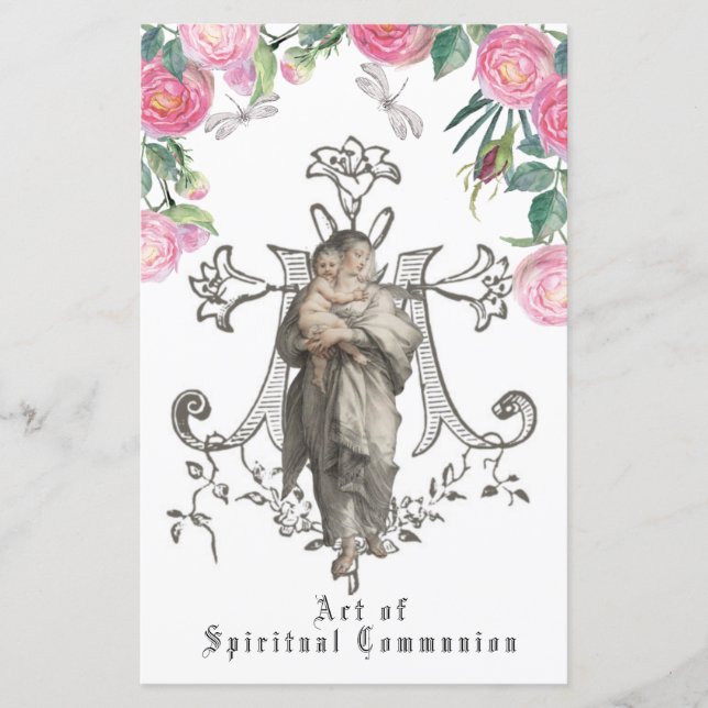 Catholic Religious Spiritual Communion Mary Jesus (Front)