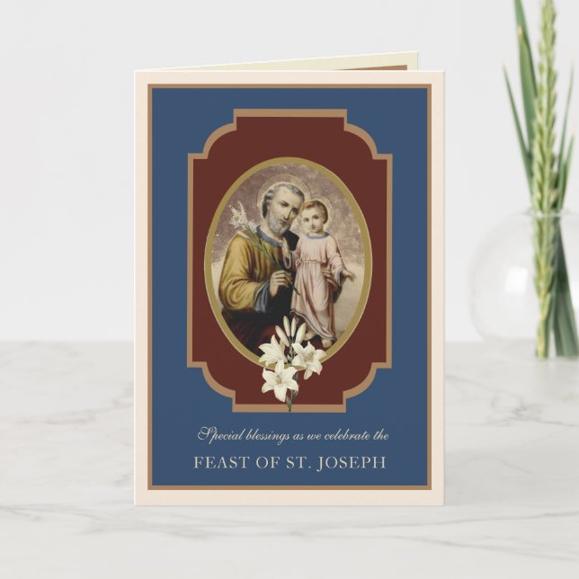 Catholic Religious St. Joseph Feast Prayer Card (Front)