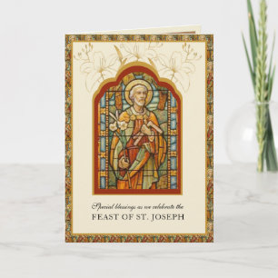 Catholic Religious St. Joseph Feast Prayer Card
