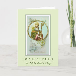 Catholic Religious St. Patrick's Day Shamrocks Card