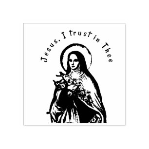 Catholic Religious St. Therese Carmelite Nun Rubber Stamp