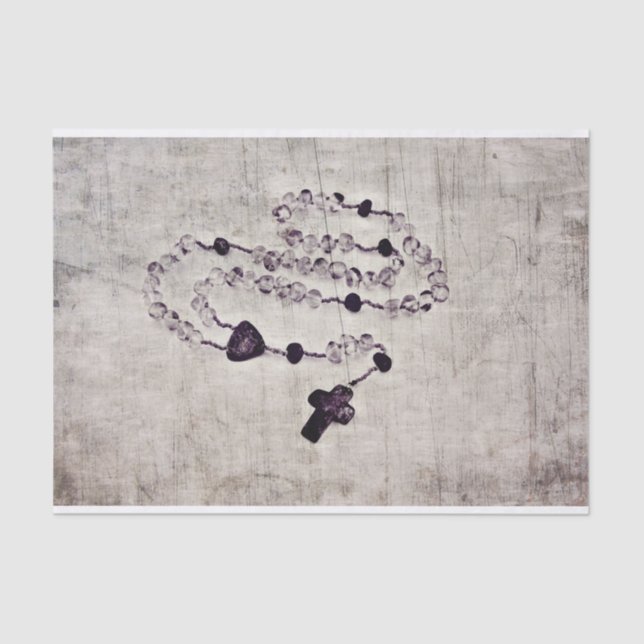 Catholic rosary tissue paper (Front)