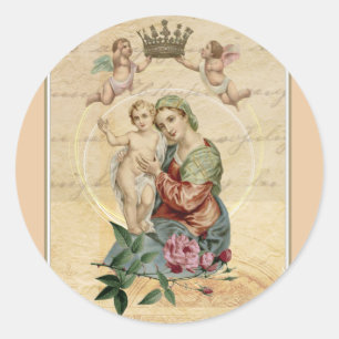 Catholic Sacred Heart of Jesus Classic Round Sticker