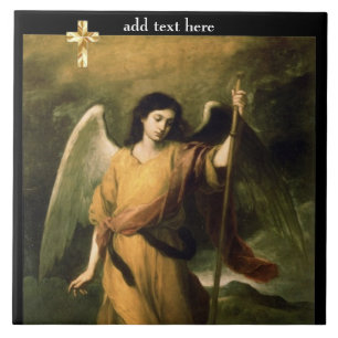 Catholic Saint Archangel Raphael Add Verse Tile