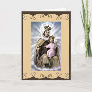 Catholic Saint Greeting card Our Lady of Mt.Carmel