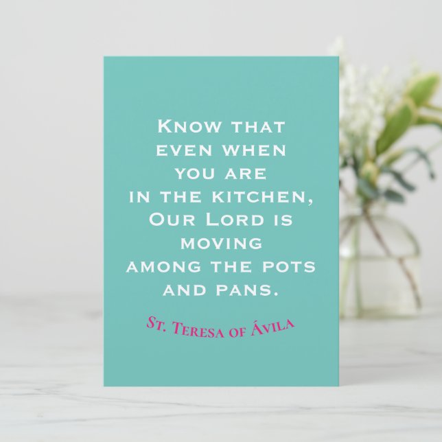 Catholic Saint Quote Card (Standing Front)