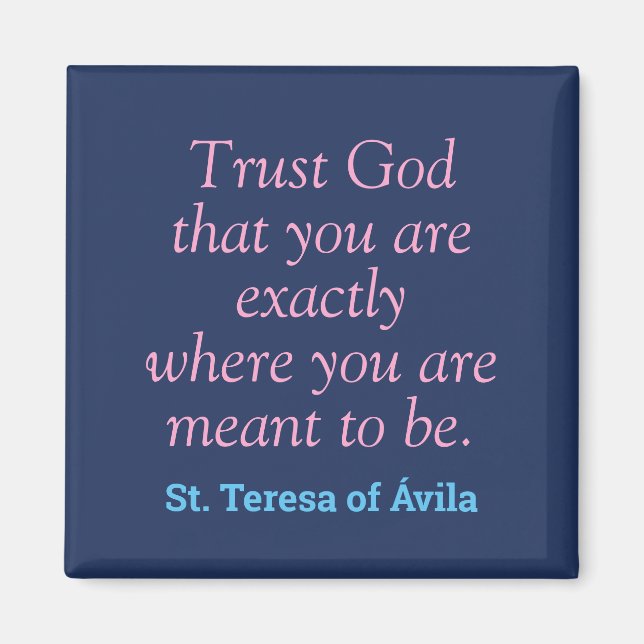 Catholic Saint Quote Magnet (Front)
