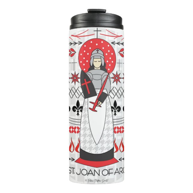Catholic Saint Thermal Tumbler: St. Joan of Arc Tumbler (Front)