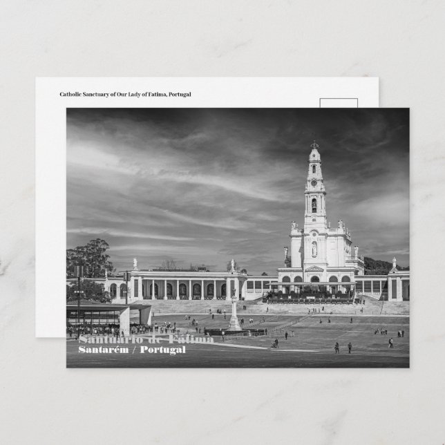 Catholic Sanctuary of Our Lady of Fatima, Portugal Postcard (Front/Back)