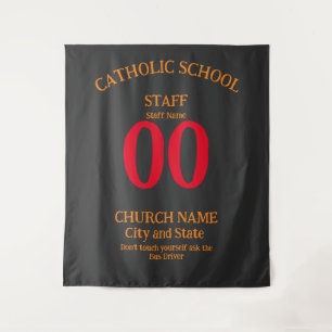 Catholic School Ask the Staff Party Celebration Tapestry