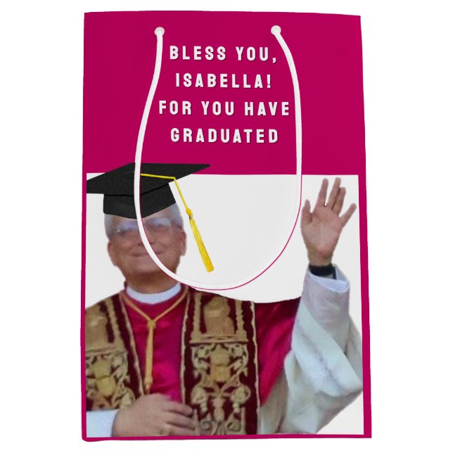 Catholic School Graduation Medium Gift Bag (Front)