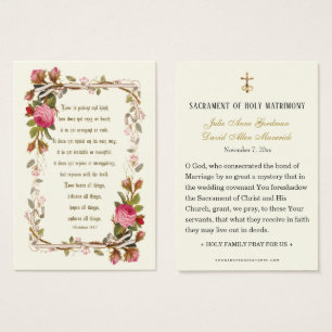 Catholic Scripture Roses Wedding Prayer