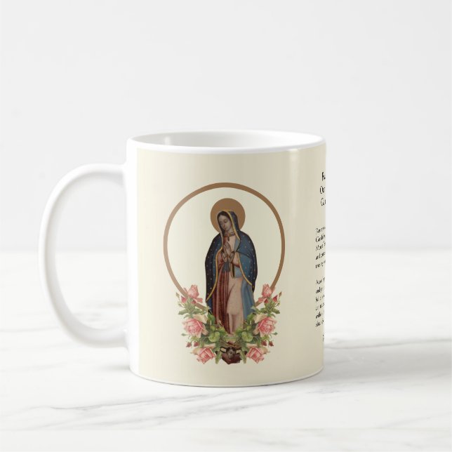 Catholic Spanish Guadalupe Religious Virgin Mary Coffee Mug (Left)