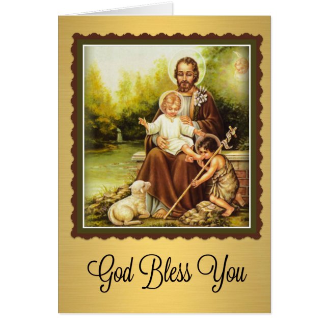 Catholic Spiritual Bouquet St. Joseph Prayer Card (Front)