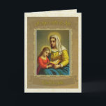Catholic St. Anne Mother of Mary Note Card<br><div class="desc">Prayer to St. Anne (Inside Card) Good St. Anne, you were especially favored by God to be the mother of the most holy Virgin Mary, the Mother of our Saviour. By your power with your most pure daughter and with her divine Son, kindly obtain for us the grace and the...</div>