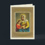 Catholic St. Anne Mother of Mary Note Card<br><div class="desc">Prayer to St. Anne (Inside Card) Good St. Anne, you were especially favored by God to be the mother of the most holy Virgin Mary, the Mother of our Saviour. By your power with your most pure daughter and with her divine Son, kindly obtain for us the grace and the...</div>